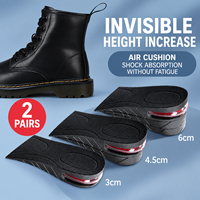 Semelles rehausseuses réglables en hauteur avec coussin d'air amovible, inserts de talon de 3cm, 5cm, 7cm, 9cm, 11cm pour femmes et hommes