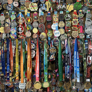 Medalla de Corredor Spartan 5K con Diseño 3D de Águila y Bandera de EE. UU., Impresión UV en Metal, con Cinta Personalizada - Product Image 2