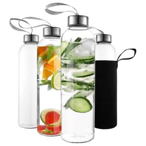 Botella de Agua de Vidrio Sublimada con Logotipo Personalizado, de 10oz a 34oz, Libre de BPA, Ecológica, a Prueba de Fugas, Apta para Microondas y Lavavajillas - Product Image 1