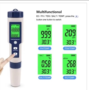 5 in 1 Waterproof Water Quality Tester 5 in 1 Digital <strong>TDS</strong>/EC/PH/Salinity/Temperature <strong>Meter</strong> for Food Processing - Product Image 3