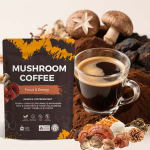 TK Offres Spéciales tout-en-un poudre de café instantané naturel Reishi Lion's Mane Shiitake extrait de champignon riche en protéines - Product Image 2
