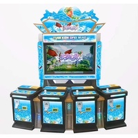 Machine de jeu de pêche à 2 places à pièces avec accepteurs de billets et imprimante Dragon King Shooting Fish Table