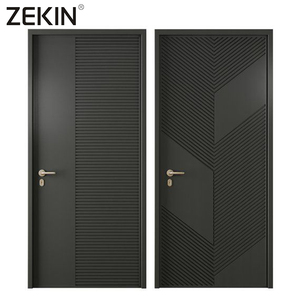ZEKIN Porte d'entrée blindée moderne pare-balles en aluminium externe Conception de porte de sécurité extérieure en aluminium Porte d'entrée en aluminium - Product Image 2
