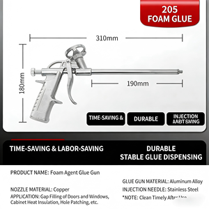 Promotion OEM <span class=keywords><strong>Pistolet</strong></span> <span class=keywords><strong>à</strong></span> <span class=keywords><strong>mousse</strong></span> entièrement métallique sans électricité avec piston <span class=keywords><strong>à</strong></span> tige lisse pour l'application de <span class=keywords><strong>mousse</strong></span> polyuréthane et le scellant pour obturateur de trous - Product Image 5