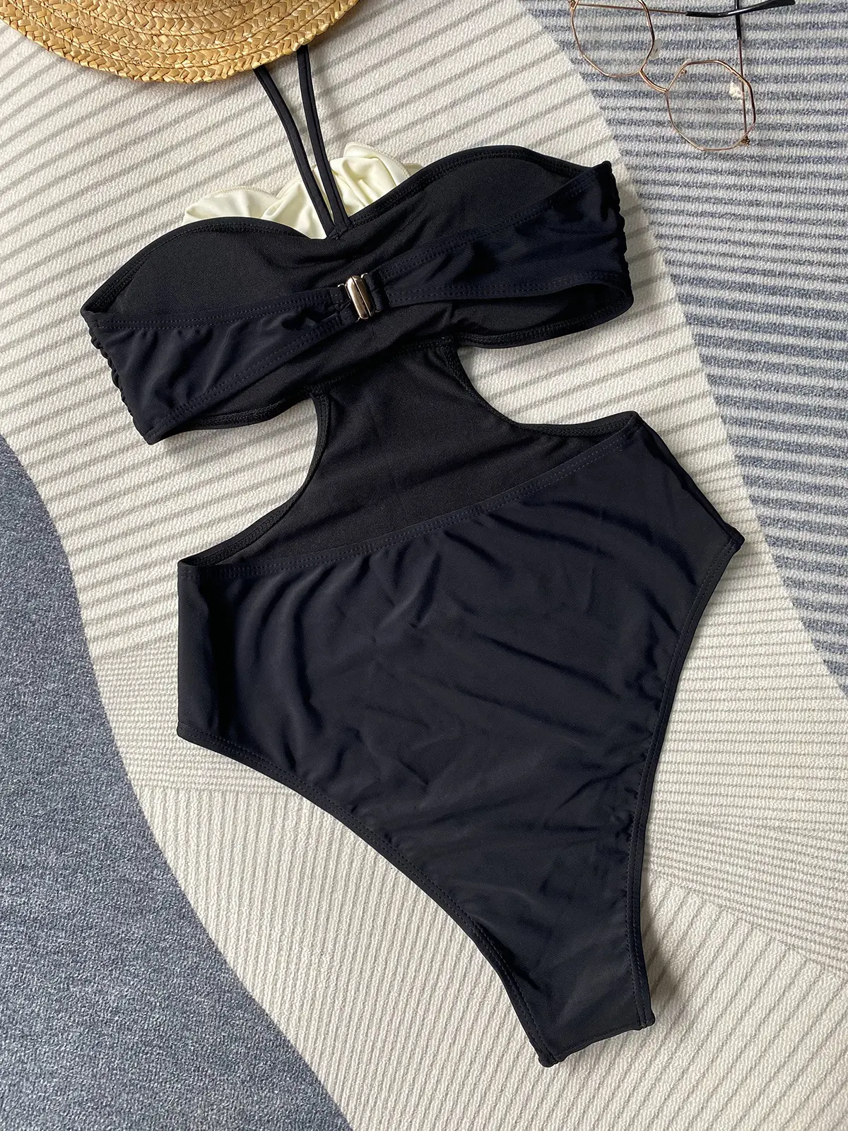 टीडब्ल्यू पुश-अप स्नान सूट शरीर समुद्र तट पर रूफ़ल मोनोकिनी सेक्सी पुष्प-एक टुकड़ा स्विमसूट महिला स्विमसूट