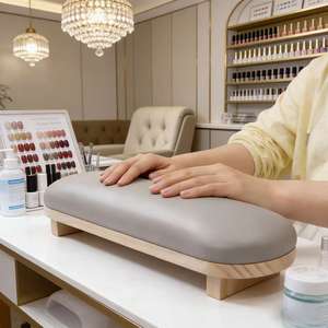 Juego de Almohadas Profesionales Minimalistas para Salón de Uñas - Almohada para Manos, Tapete para Mesa, Madera Natural y Cuero, Resistente a las Manchas, Herramientas Especiales - Product Image 2