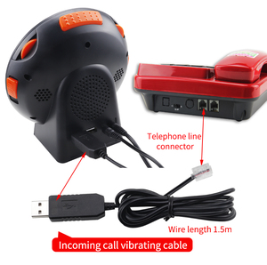 Ponsel Ranger RJ11 Jack Super keras Bed Shaker Vibrator sistem peringatan dengan jam untuk orang tua Citizen - Product Image 2