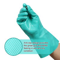 Gants en nitrile industriels résistants aux produits chimiques, doublés de flocage, réutilisables, XINGYU, vente en gros, EN420 EN388, 13 mil