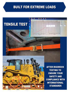 Sangles à cliquet personnalisées pour fixation de cargaison, sangles à cliquet E-Track, sangles de fixation de cargaison en polyester certifiées <span class=keywords><strong>GS</strong></span> CE - Product Image 5