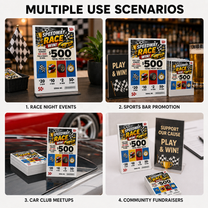 Free Design Custom Print Traffic Jam Theme Double Sided Variable Data Pull Tab Tickets Instant Prize Break Open Tickets - Product Image 6