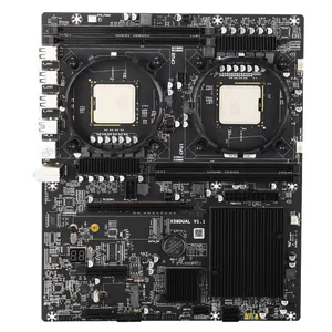 X58 çift İşlemci masaüstü/sunucu ana kartı çift On-board CPU Xeon L5520 LGA 1366 Mobo Combo