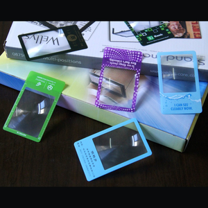 Portefeuille de <span class=keywords><strong>lecture</strong></span> personnalisé en PVC Loupes de la taille d'une carte de crédit avec lentille de Fresnel grossissante 3X pour promotion - Product Image 3