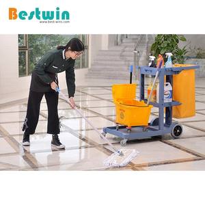 Chariot de nettoyage ménager en plastique pour chambre d'hôtel Chariot de conciergerie - Product Image 6