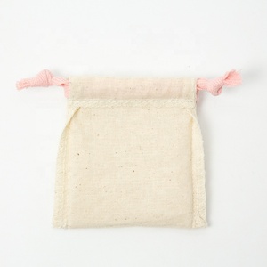 Bán buôn sinh thái Muslin bông Linen quà tặng bao bì Pouch tùy chỉnh Hữu Cơ bông dây kéo túi - Product Image 6