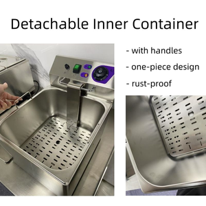 Heavybao商業用ステンレス鋼ディープフライヤー電気工業用フライパン機ホテル & レストラン用品 - Product Image 3