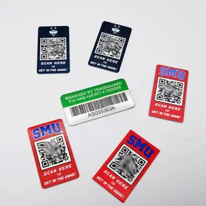 Custom outdoor laser engraved anodized aluminum foil barcode label durable number metal bar code label