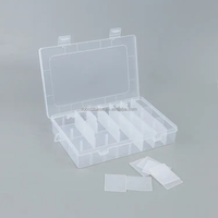 Plastique Transparent PP bacs en plastique transparent organisateur boîte de rangement pour perles boucles d'oreilles à clipser bijoux perles fermoirs