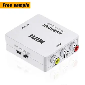 High quality abs mini Video RCA Audio 1080p switcher hdmi to av converter adapter for Laptop