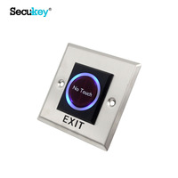 Bouton de sortie infrarouge sans contact, distance de détection réglable de 5 à 15 cm, interrupteur de sortie LED bleu-vert pour les bureaux et les établissements de santé