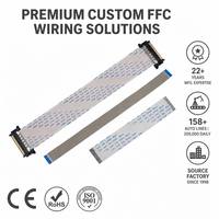 Hochflexibles LVDS FFC-Flachbandkabel AWM 20624, 30/40/50/51-polig, flexibles Flachkabel 200mm 300mm für LCD-Anzeigegeräte