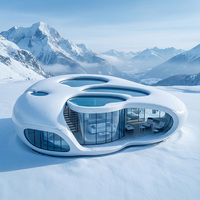 Maison capsule moderne, modulaire, écologique, durable, en aluminium haut de gamme préfabriquée