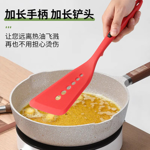 Espátula de silicona resistente a altas temperaturas con orificios de drenaje para cocinar pescado, utensilio de cocina antiadherente - Product Image 5