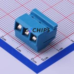 KF332K-5.0-3P Screw Terminal Block P=5mm Connector ( Construction: 1x3P )( Pitch: 5mm )( Color: Blue )( Total PIN Count: 3P ) - Product Image 2