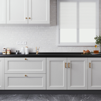 Meubles de cuisine modulaires haut de gamme en panneaux de particules, écologiques et personnalisables pour hôpitaux et villas, charnières incluses