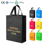 Sac non tissé personnalisé avec impression de texte dégradé, fond renforcé, sac à main pour les cadeaux de conférence au bureau