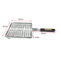 Panier de cuisson portable en fil métallique inoxydable à long manche pour mini-hamburgers, sliders et boulettes de viande lors d'événements en plein air