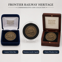Pièce de monnaie commémorative personnalisée en relief, Locomotive à vapeur du patrimoine ferroviaire des frontières, Pièce de défi, Cadeau souvenir, Vente en gros directe usine