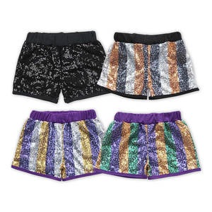 Wholesale Mardi Gras <strong>Kid</strong> Clothing Shiny <strong>Sequin</strong> <strong>Shorts</strong> Casual Toddler Baby Girl <strong>Shorts</strong> - Product Image 1