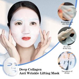 Mascarilla Facial de Colágeno Bio en Gel Tipo Velo Coreana, Mascarilla de Hidrogel Antienvejecimiento Reafirmante e Hidratante para Etiqueta Privada OEM - Product Image 3