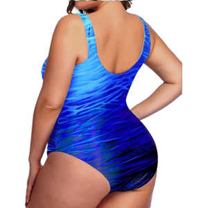 Nouveau design Sexy dos ouvert Durable eau ondulation dégradé Bikini <span class=keywords><strong>grande</strong></span> <span class=keywords><strong>taille</strong></span> ventre contrôle une pièce sport <span class=keywords><strong>maillot</strong></span> <span class=keywords><strong>de</strong></span> <span class=keywords><strong>bain</strong></span> pour les femmes - Product Image 2