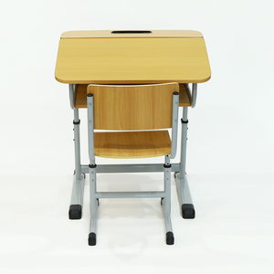 أثاث مدرسة رومانيا الابتدائية طقم كرسي على شكل حرف T مع ارتفاع قابل للتعديل طاولة وكرسي للطلاب مع رف - Product Image 3