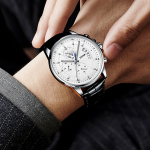 Belushi นาฬิกาควอทซ์576สำหรับผู้ชาย, นาฬิกาข้อมือชายสายหนังกันน้ำดูหรูหรา2025 - Product Image 6