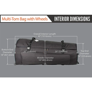 กระเป๋าใส่<span class=keywords><strong>กลอง</strong></span>ดนตรีทันสมัย พร้อมคุณสมบัติป้องกันการโจรกรรม ช่องเสียบ USB ซับใน PVC ล้อป้องกันการกระแทก ปลอกหุ้ม<span class=keywords><strong>กลอง</strong></span>สแนร์แบบมีแผ่นรอง - Product Image 6