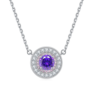 Nouveautés en gros : Collier en argent sterling 925 avec rangées de diamants et 12 pierres de naissance - Product Image 2