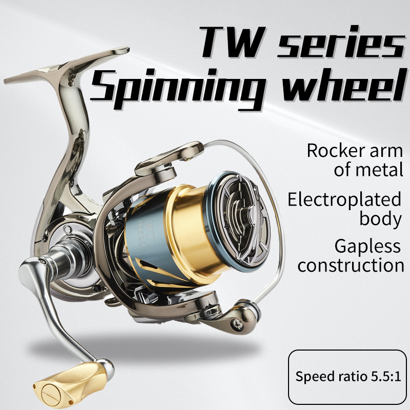 Full Metal TW Series 1000 2500 3500 Saltwater Fishing Spinning Reel, 5.5:1 Ratio, Corrosion Resistant, Durable Design Full Metal TW Series 1000 2500 3500 Saltwater Fishing Spinning Reel, 5.5:1 Ratio, Corrosion Resistant, Durable Design