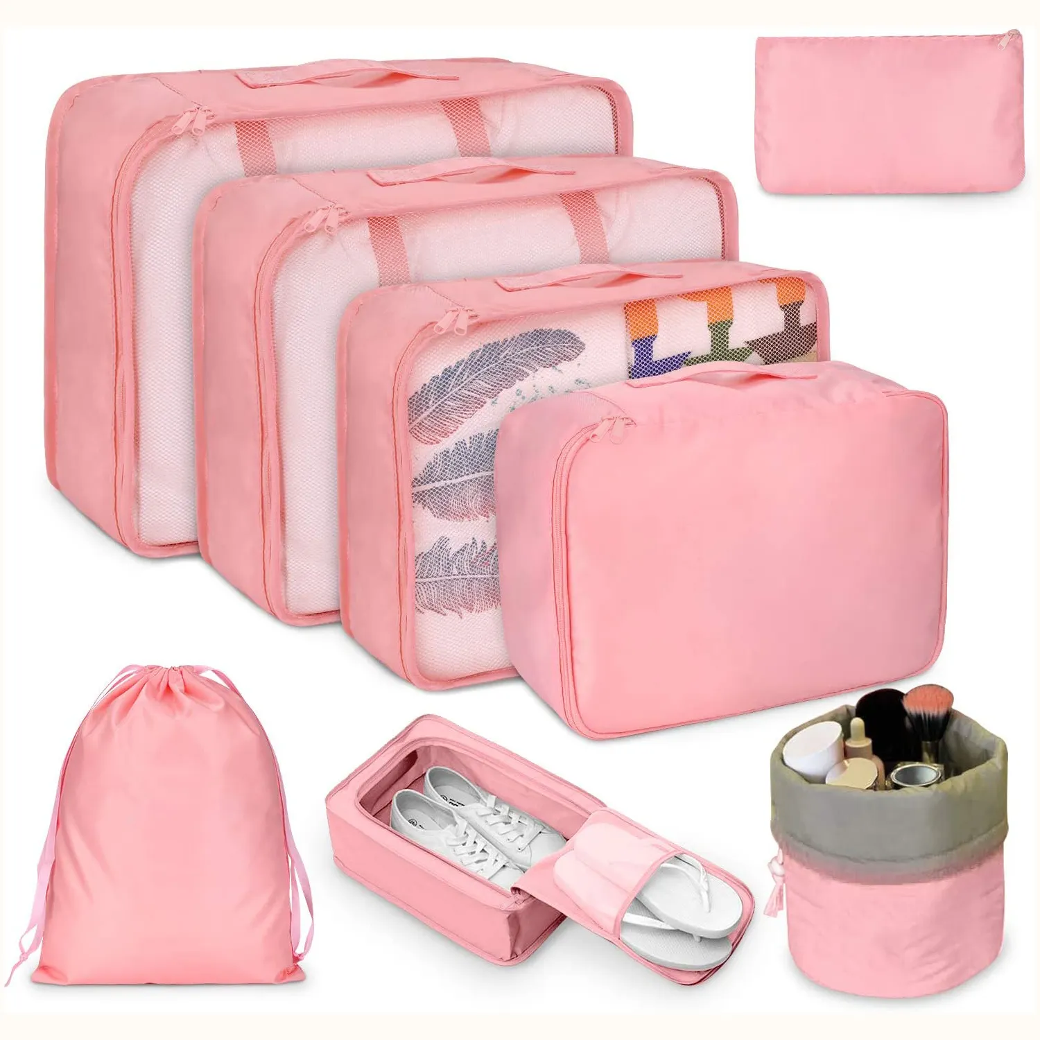 Travel Bag Set Luggage Organiser Bag Set High Quality Clothes Storage Bag Set Travel Packing Cubes