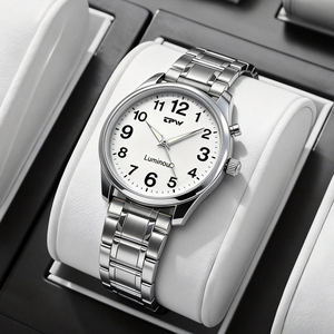 Men's Quartz Watch Casual Business Stainless Steel Men's Watch Double <b>Calendar</b> Luminous Waterproof Wristwatch - Product Image 4