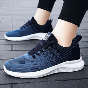 Men's stylish fly-embroidered lace-up running shoes comfortable and casual for <b>coaches</b> hiking and walking - Product Image 3
