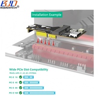 Vente directe usine – Adaptateur sans fil PCIe X1 PCI-E 1X vers NGFF M.2 Key E/A+E avec 2 antennes et LED RGB pour module Wifi BT