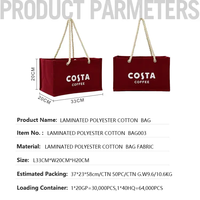 Daur ulang organik 100% tas belanja katun polos tas jinjing kanvas katun dapat digunakan kembali dengan Logo cetak kustom