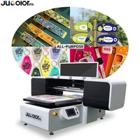 Impresora plana Uv de 6090 cm, Plotter de inyección de tinta Digital de 8 colores, Mini máquina de impresión Led Uv para caja de teléfono de cerámica, madera de vidrio