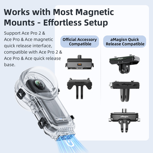 Vỏ lặn vô hình AMagisn dành cho giá đỡ tháo lắp nhanh Insta360 X5, vỏ chống nước vô hình cho phụ kiện máy ảnh Insta360 X5 - Product Image 3