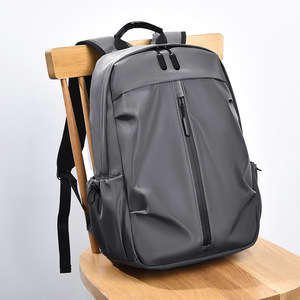 Sac à dos pour hommes gris imperméable 20-35L pour l'école, les voyages, les étudiants avec chargement USB - Product Image 1