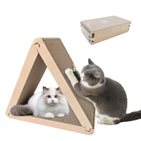 Modernes Faltbares Dreieckiges Katzen-Kratzbrett mit 6 Nutzbaren Seiten aus Sisal & Holz Langlebiges Vertikales Design für Wohnungskatzen