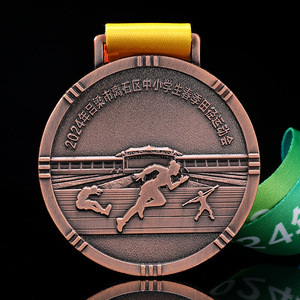 Vente chaude 3D métal or argent bronze médaille commémorative en cours d'exécution - Product Image 6