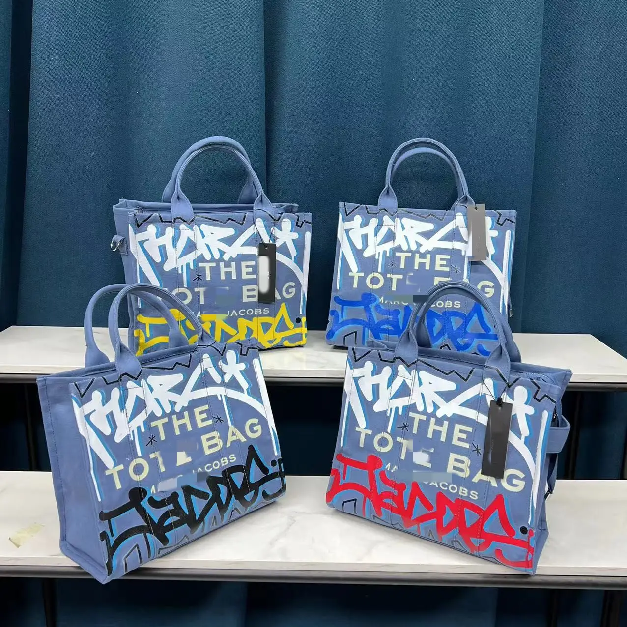 Fashion Leather Hand Bag Ladies Summer Trend Graffiti Purse And Handbag Contrasting colors Geometric Cross Body Bag For Women
